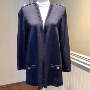 St John Basics Navy Classic Cardigan